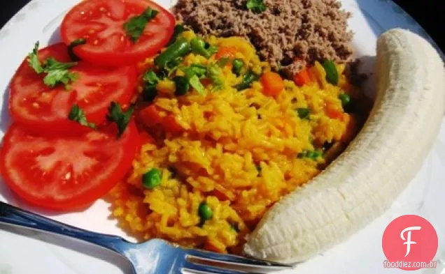 Arroz Soupy com carne em pó (Arroz Asopado con Carne en Polvo)