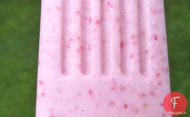 Paletas de Fresca-Frambuesa (picolés de morango e Framboesa)