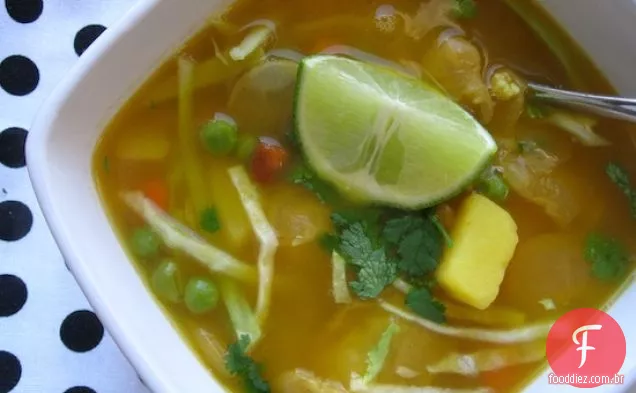 Cuchuco de Trigo (sopa Colombiana de trigo e porco)