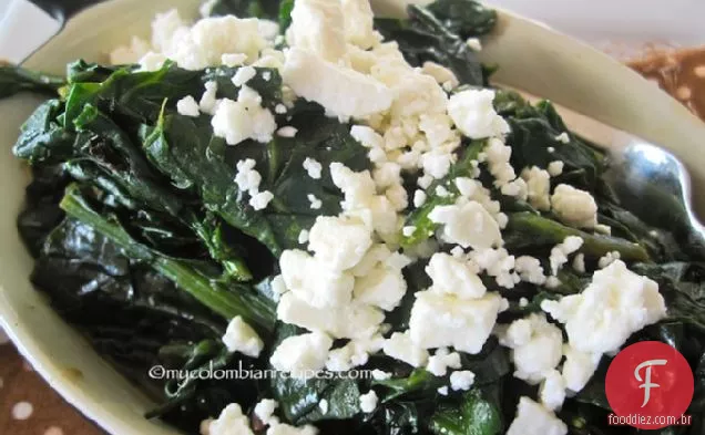 Espinacas Guisadas (Espinafre Refogado Colombiano)
