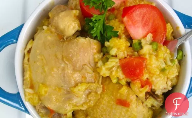 Arroz Tapado (arroz com frango e porco)