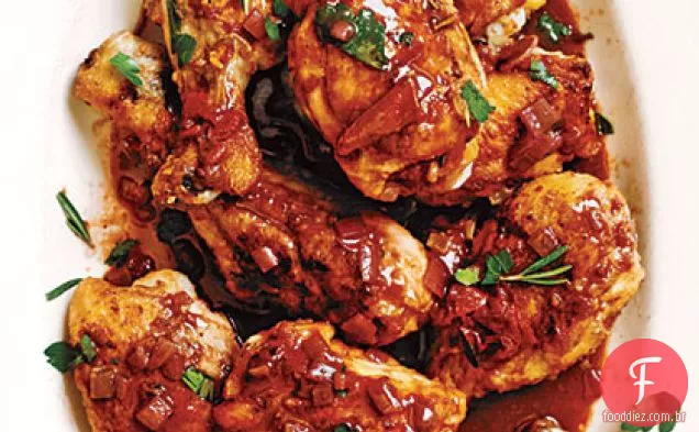 Frango assado em Vinho e alecrim