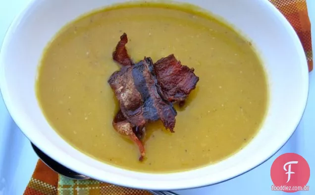 Abóbora Assada-Sopa De Coco