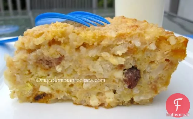 Torta de Pastores (bolo Colombiano de queijo e pudim de arroz)