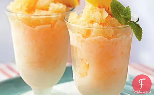 Spiked Peach Limeade Granita