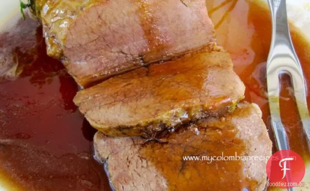 Muchacho con Melao de Panela (carne com xarope de cana)