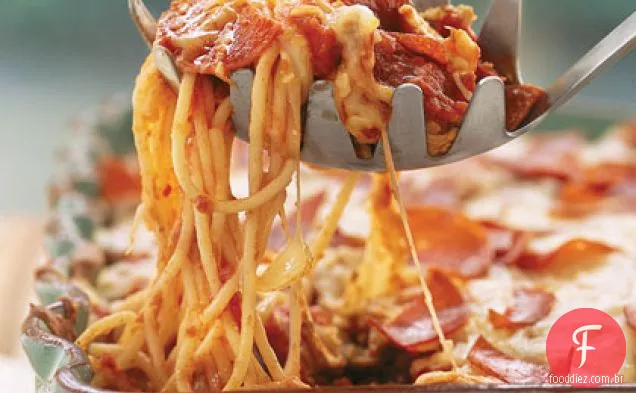 Caçarola De Espaguete De Pizza