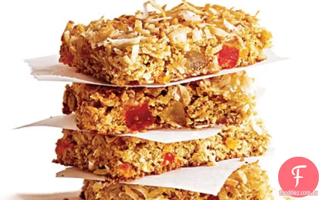 Barras De Granola De Coco Em Borracha