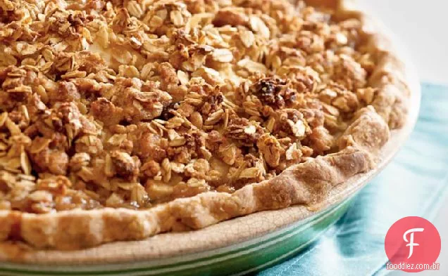 Torta de Cranberry-Pêra com farinha de aveia Streusel