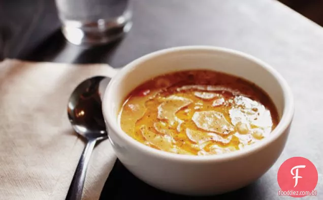 Sopa de ervilha com Foie Gras