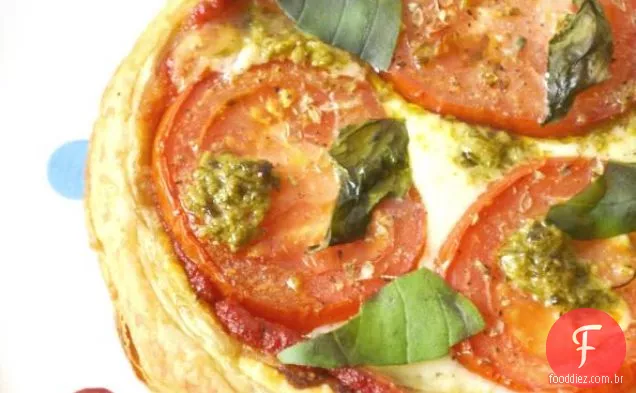 Puff Pizza Pie com Pesto
