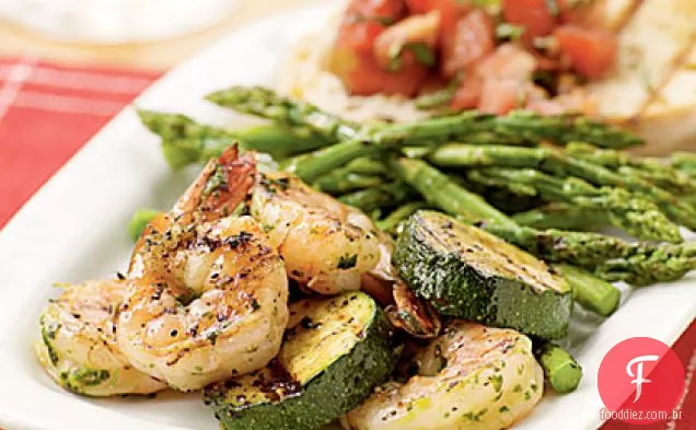 Kebabs De Camarão Herbed Italiano