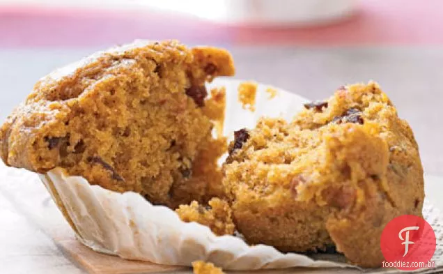 Muffins De Abóbora E Cranberry