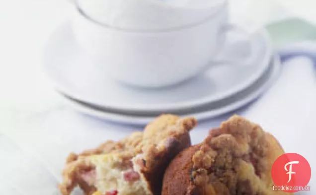 Ruibarbo Streusel Bolos