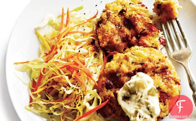 Bolos Cajun Caranguejo e Quinoa