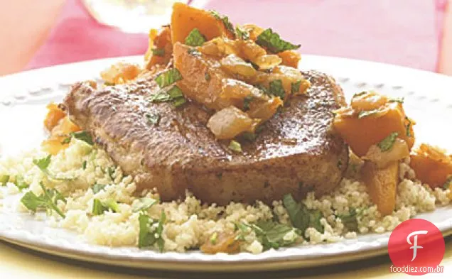 Temperada Costeletas de Porco com Butternut Squash