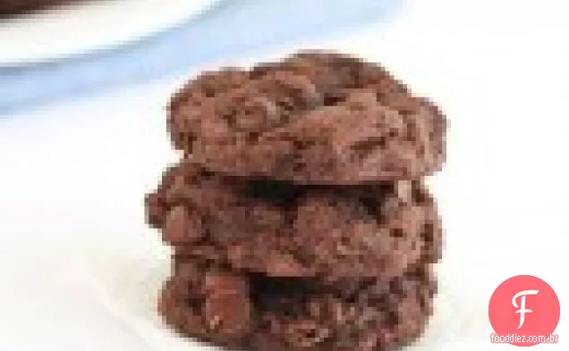 Biscoitos De Chocolate Fudgy De Três Ingredientes Mais Saudáveis