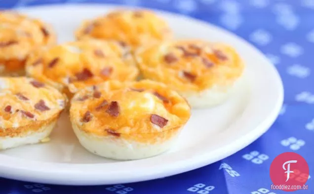 Bacon e queijo copos de ovo