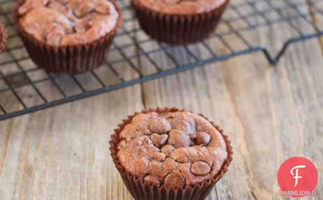 Muffins De Manteiga De Amendoim Com Chocolate Sem Farinha
