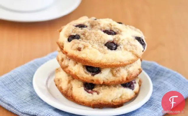 Bolachas De Bolo De Café De Mirtilo