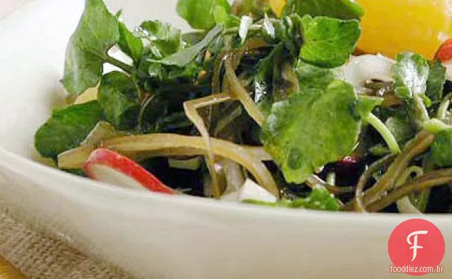 Salada de agrião com Erva-doce e cítricos