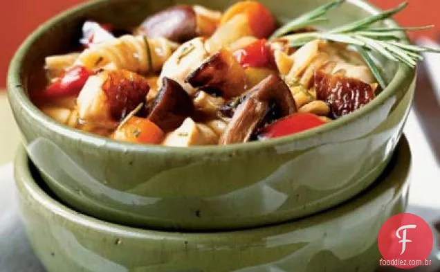 Vegetal Assado-Sopa De Frango Com Alecrim