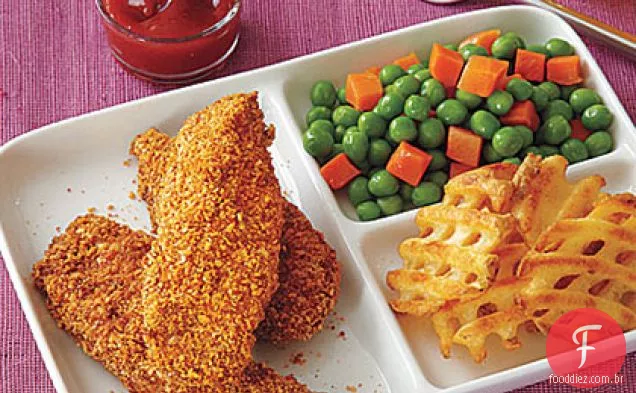 Dedos Crocantes De Frango Com Casca De Noz-Pecã