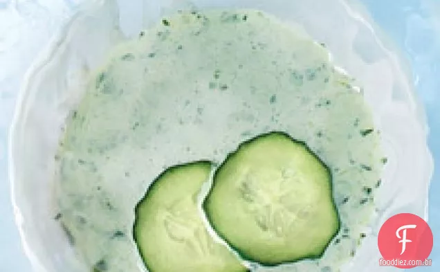 Sopa Gelada De Pepino, Manjericão E Hortelã