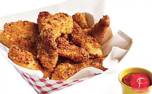 Dedos De Frango Com Crosta De Batata