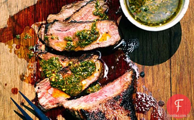 Bison Tri-Tip com Chimichurri