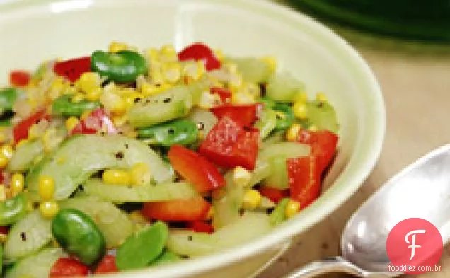 Milho, Feijão Fava E Succotash De Pepino
