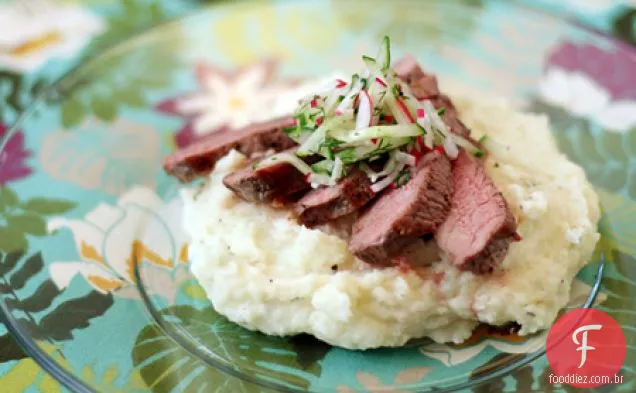 Bife Com Pepino E Rabanete Salsa