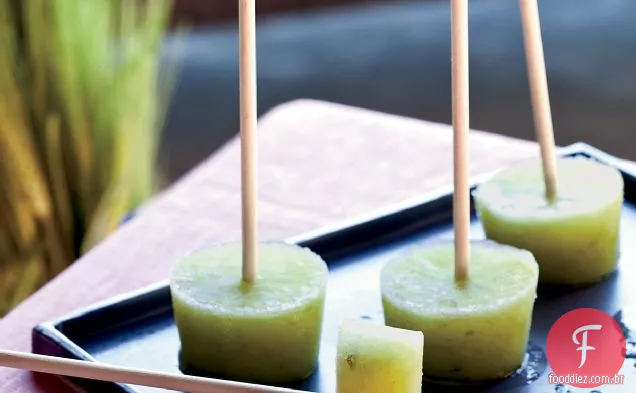 Pepino - limão Pops com Gin