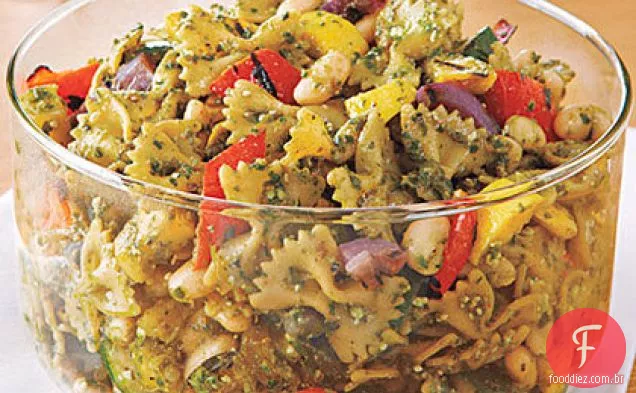 Vegetais Grelhados-Salada De Massa Pesto