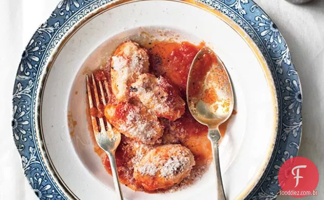 Ricota Gnudi com molho Pomodoro