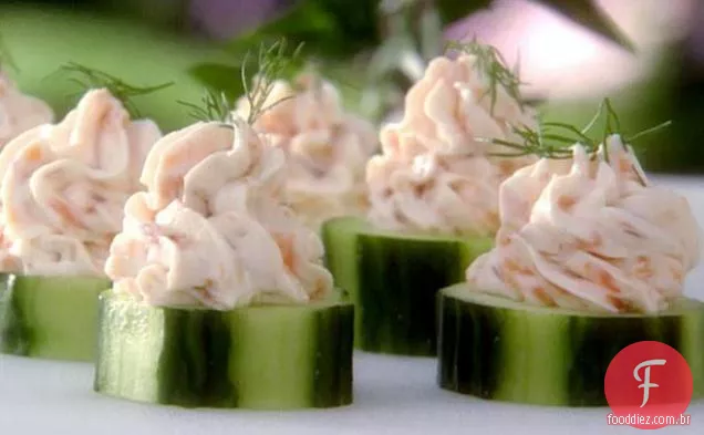Pepinos recheados com Lox E Cream Cheese