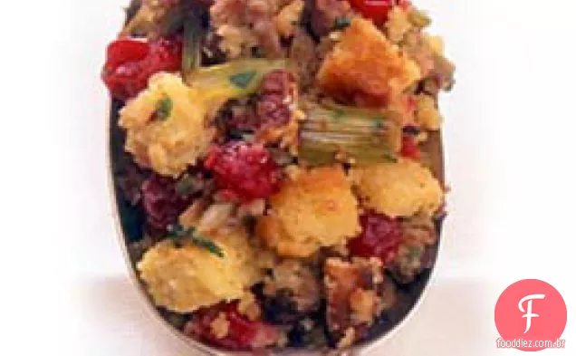 Salsicha, Cranberry e recheio de Pão de milho