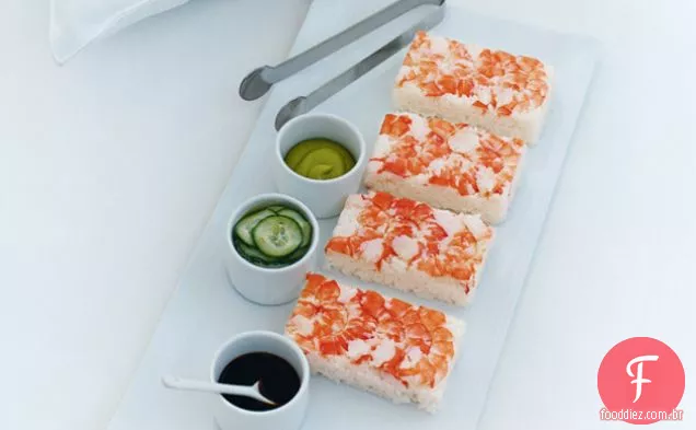 Camarão Sushi Com Pepino Em Conserva