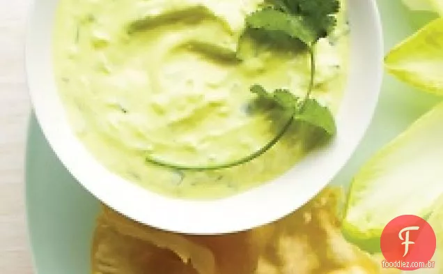 Molho Picante De Iogurte E Pepino Com Pappadams