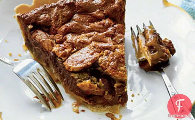 Torta De Noz-Pecã De Chocolate E Caramelo