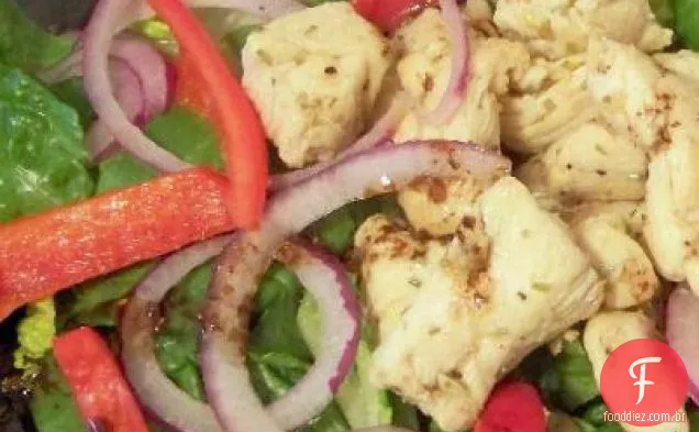 Salada De Espinafre De Frango Quente