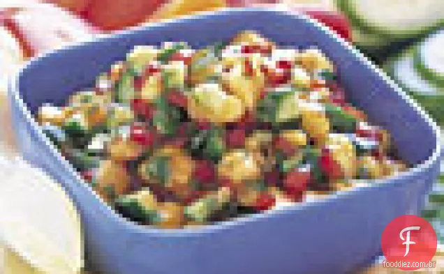 Salsa de pêssego e pepino