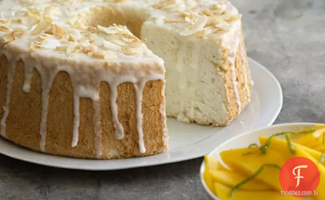 Bolo De Comida De Anjo Com Vidro De Limão