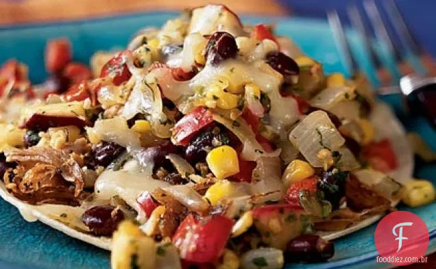 Lombo de porco verde e Vermelho Picante Tostadas