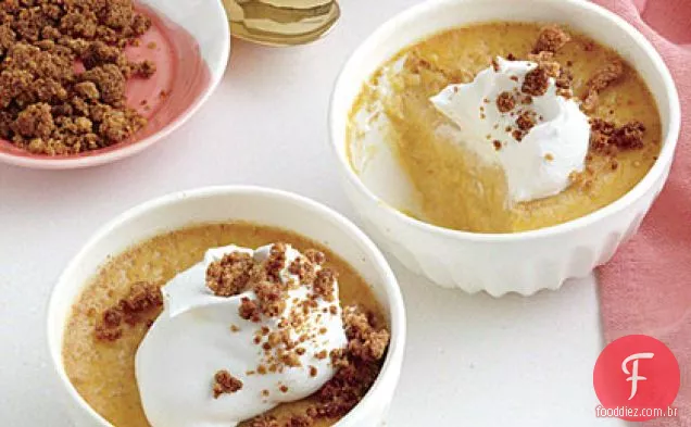 Creme de abóbora com açúcar com Graham Crumble