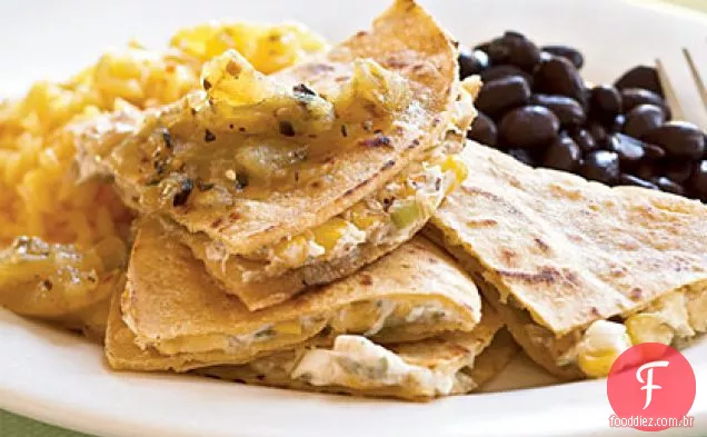 Queijo de cabra e Quesadillas de Milho torrado
