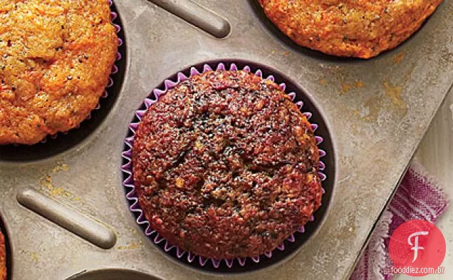 Muffins De Sementes De Beterraba-Papoula