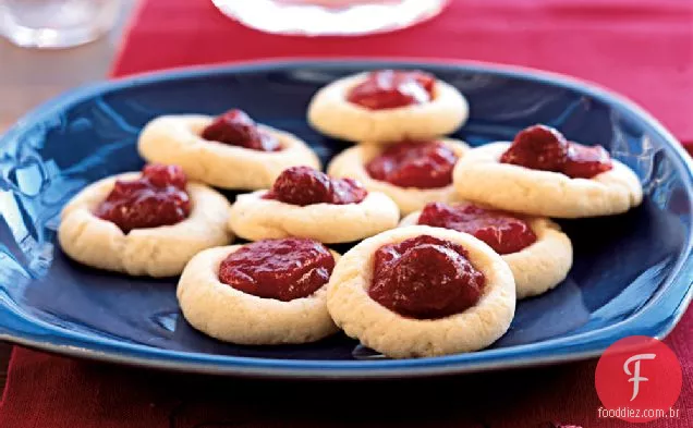 Framboesa Thumbprint Cookies