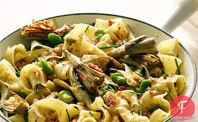 Alcachofra e Fava Pappardelle