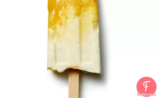 Laranja e baunilha iogurte Pops